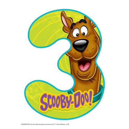 Scooby Doo Number 3 Edible Icing Image - Click Image to Close